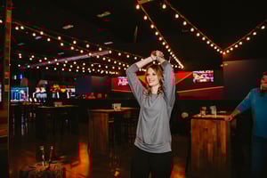 Woman axe throwing at Union Social